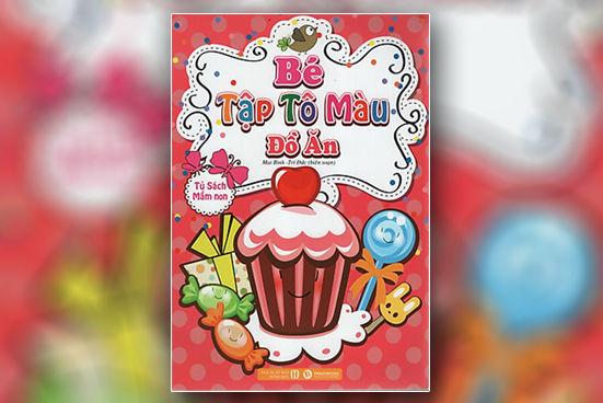 Bé tập tô màu - Đồ ăn