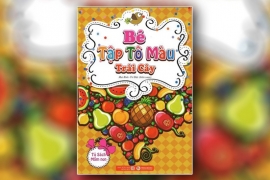 Bé tập tô màu - Trái cây