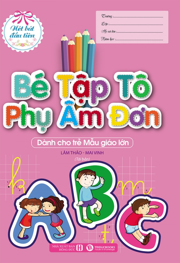 Bé tập tô phụ âm đơn